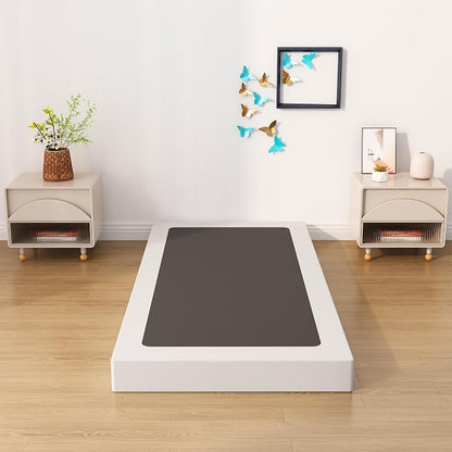 Upcanso Twin XL Box Spring Bed Base 6 Inch, Low Profile Metal Boxspring XL Twin with Fabric Cover, 2000 Lbs Max Weight Capacity Mattress Foundation, Noise-Free, Easy Assembly