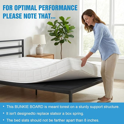 Bunkie Board King Size (76x80''), 10mm Bed Boards for Under Mattress, Breathable, Noise Minimizing, Moisture Resistant Bunkieboards, Heavy Duty Bed Support Board for Platform & Slatted Frames
