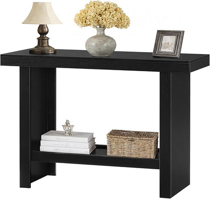 MAHANCRIS Console Table, 47.2'' Black Entryway Table for Hallway, Narrow Sofa Table Behind The Couch, Modern Foyer Tables for Entrance, Living Room, Corridor, Easy Assembly, Black CTBK26801