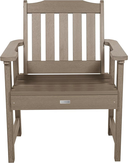 Highwood AD-KITCHGL2-WBR 2 Lehigh Garden Chairs with 1 Square Side Table 3-Piece Set, Woodland Brown