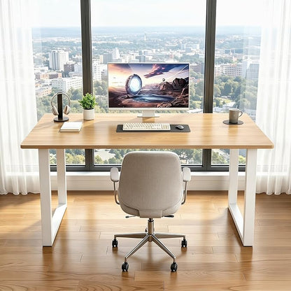 QLLY One-Piece Wood Tabletop, Replacement Board Desktop, Universal Countertop for Table and Workstation (Natural, 39.3x23.6 inch)