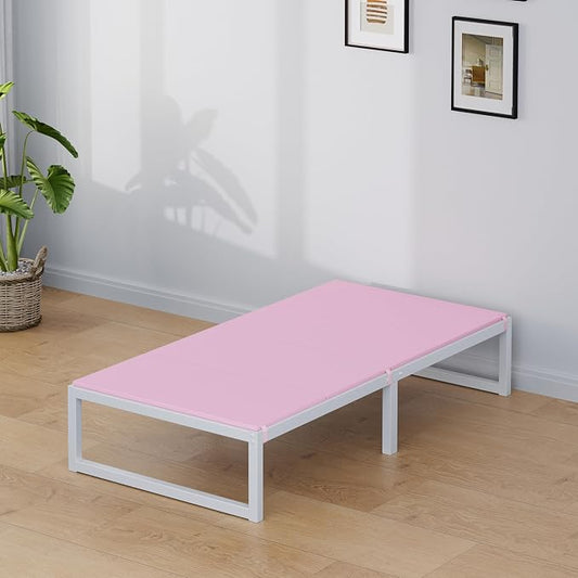 Lutown-Teen Bunkie Board Twin XL Under Mattress High-Density Polymer Bunkie Board Twin XL Size Anti-Sag, Breathable, Moisture Resistant, Noise Minimizing, Pink