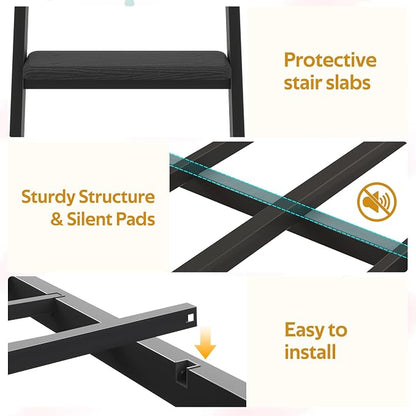 busyaeh Bunk Bed Full Over Twin,Low Bunk Bed with 8 Drawer & 4 shelve,Black | bunk bed with Desk, 15" H Safety Guardrail & LED Lights and Charging Station,L-Shaped Bunk Beds with Stairs,toddler bunk bed