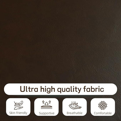 Zihanhome Shoe Rack Bench with Leather Cushion, 2 Tier Solid Wood Storage Bench, Mid-Century Modern Shoe Bench for Entryway, Hallway, Closet, Front Door Entrance, Foyer (Dark Brown, 31.5)