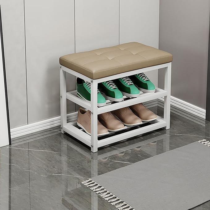 Wooden Shoe Storage Bench Modern Changing Stool SpaceSaving Design for Hallway & Living Room Stylish Closet Organizer Entryway Furniture Solution