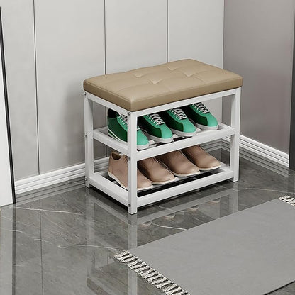 Wooden Shoe Storage Bench Modern Changing Stool SpaceSaving Design for Hallway & Living Room Stylish Closet Organizer Entryway Furniture Solution