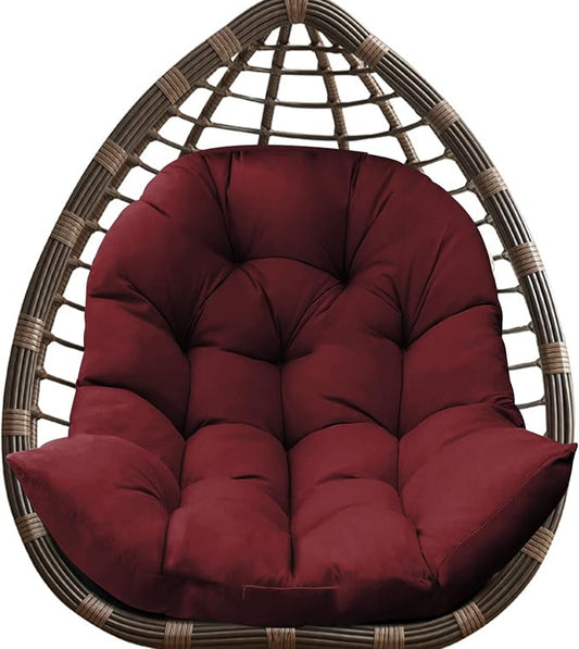 DANGHOOGY Egg Chair Cushion, Waterproof Outdoor Egg Replacement Cushions, Patio Chair Cushions for Outdoor Funiture, Thickened Hanging Chair Cushion, 35x47x7 Inches (Red)