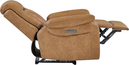 KISLOT Power Recliner Chair Set of 2, Wall Hugger Recliner with Adjustable Headrest and Footrest Dual Motor Electric Faux Leather Reclining Sofa with USB/Type-C Charging for RV Living Room Bedroom