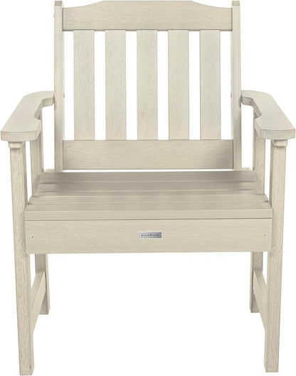 Highwood AD-KITCHGL2-WAE 2 Lehigh Garden Chairs with 1 Square Side Table 3-Piece Set, Whitewash