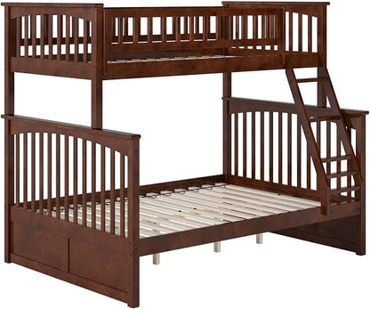 AFI, Columbia Ladder Bunk Bed Twin Over Full, Walnut