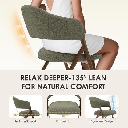 COLAMY Dining Chairs Set of 6, Mid Century Modern Dining Room Kitchen Dinner Chairs with Iron Legs, Open Back and Padded Seat, for Living Room/Bedroom/Restaurant/Cafe, Green