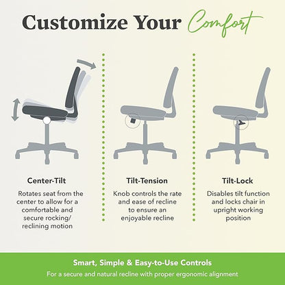 HON Crio Ergonomic Mesh Office Chair, High‑Back Desk Chair with Adjustable Arms, Lumbar Support, Center‑Tilt Swivel Seating for Computer Desks and Home Office, Black Frame, Black