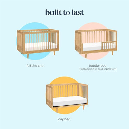 Davinci Marley 3-in-1 Convertible Baby Crib, Honey | GREENGUARD Gold Certified, FSC Certified, Converts to Toddler Bed & Daybed, 4 Adjustable Mattress Heights - Easy Assembly