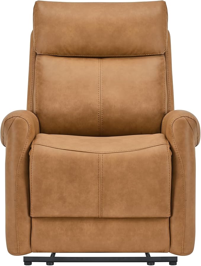 KISLOT Leather Recliner Chair for Adults Wall Hugger RV Recliner with USB Charging Ports Electric Power Reclining Sofa for Living Room Home Theater Seating Bedroom