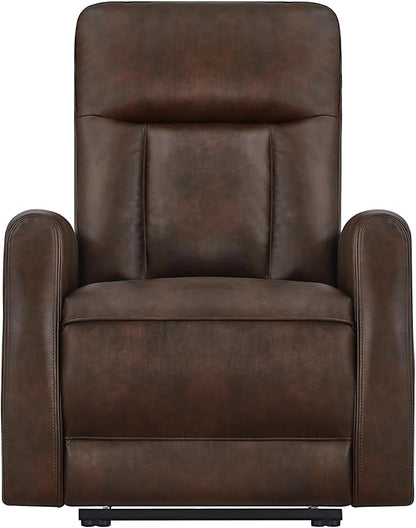 KISLOT Wall Hugger Power Recliner Chair with USB & Type-C Ports Faux Leather Recliner 135° Reclining Small Space Electric Sofa for RV Living Room Bedroom