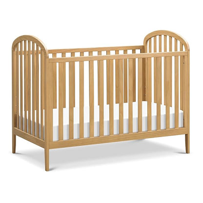 Davinci Beau 3-in-1 Convertible Baby Crib - GREENGUARD Gold Certified Crib- Convertible Crib to Toddler Bed and Daybed - Baby Bed w/ 4 Adjustable Heights - Wooden Crib - Honey