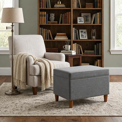 HomePop 24" Storage Ottoman - Gray