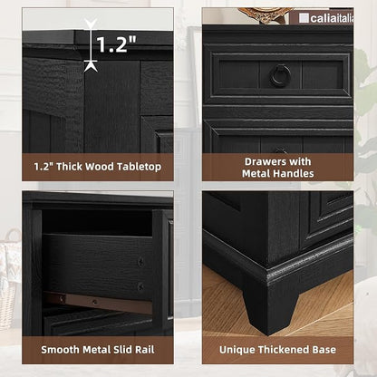Joaxswe Farmhouse 6 Drawer Dresser for Bedroom, 41" Tall Small Dressers & Chest of Drawers, Rustic Wood Dresser with Metal Handle, Storage Organizer Closet for Living Room, Hallway, Entryway