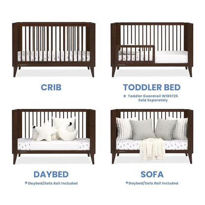Delta Children Ollie 4-in-1 Convertible Crib - Greenguard Gold Certified, Walnut Espresso