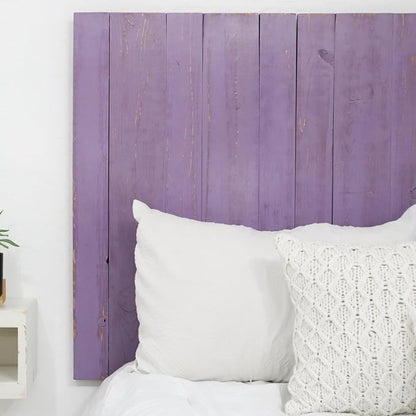 Barn Walls Lavender Headboard, Cottage Design Weathered, Solid Wood Headboard Floating Panels, Wall Mount, Adjustable Height, Easy Assembly, Full Size