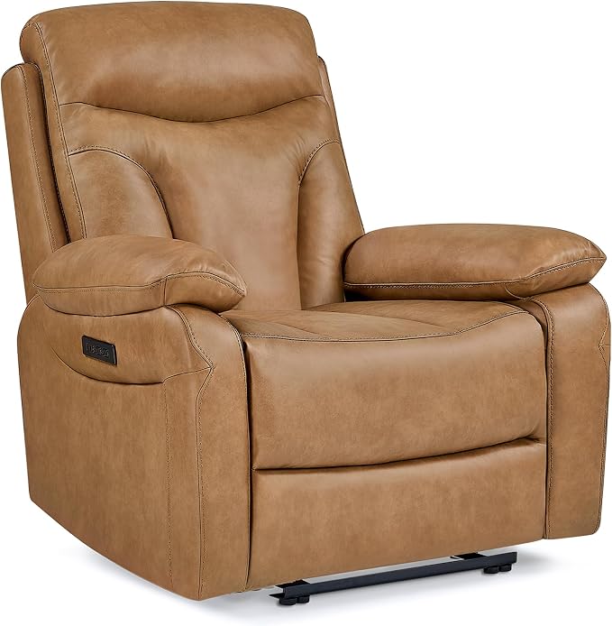 KISLOT Power Recliner Chair Set of 2, Wall Hugger Recliner with Adjustable Headrest and Footrest Dual Motor Electric Faux Leather Reclining Sofa with USB/Type-C Charging for RV Living Room Bedroom