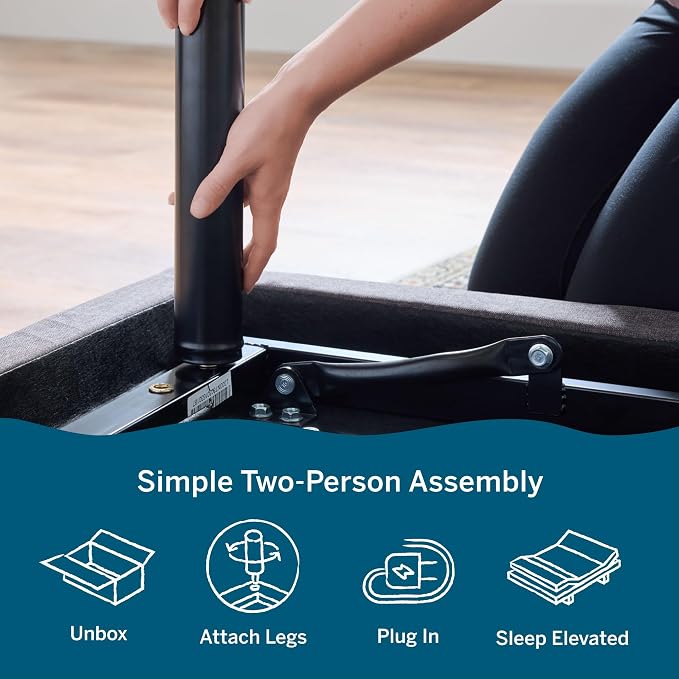 Lucid® L300 Adjustable Bed Frame – USB – Memory Position – Remote, Queen