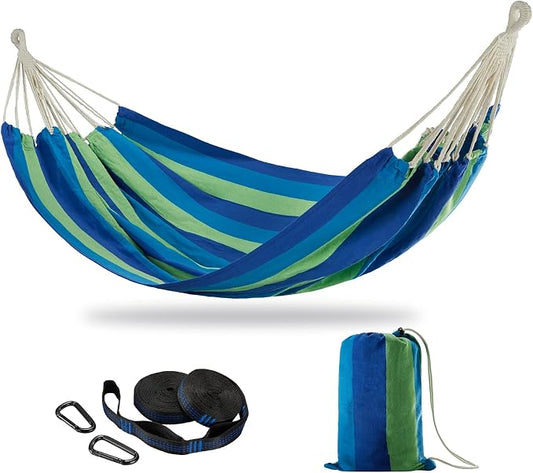 CHULIM Brazilian Double Hammock with Tree Straps,Extra Large 240x160cm,2 Persons Hammock for Backyard Patio Outdoor and Indoor,450lbs Weight Capacity,Soft Woven Cotton Fabric
