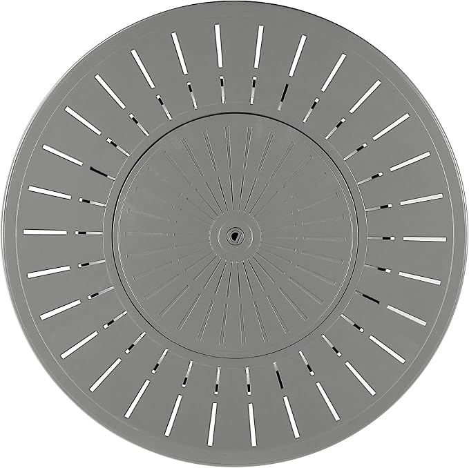 Oakland Living Round 44 in. x 44 in. Aluminum Propane Fire Pit Table with Glass Beads, Two Covers, Lid, 57,000 BTUs in Grey Finish