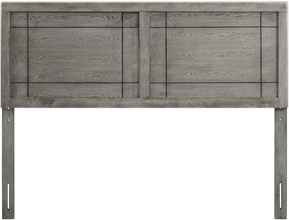 Modway MOD-6221-GRY Archie Full Wood Headboard, Gray