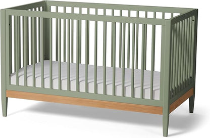 Little Seeds Clover 4-in-1 Convertible Baby Crib to Toddler Bed, Grove Green