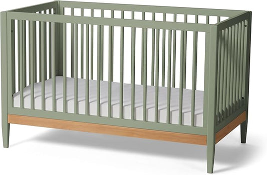 Little Seeds Clover 4-in-1 Convertible Baby Crib to Toddler Bed, Grove Green