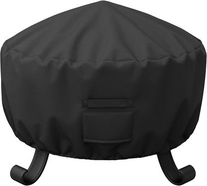 SHINESTAR Round Fire Pit Cover, Fits for 40-44’’ Wood Burning Firepit, Fire Pit Grill, or Fire Pit Ring DIY Process, Waterproof & Windproof, 44 Dia x 24 H