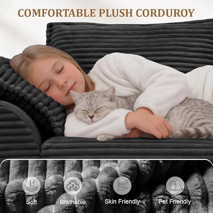 Upgrade Boneless Couch with Storage, Extra Deep&High Seat Modular Sectional Sofa 3 Seater U Shaped Cloud Couch with Ottoman, Tool-Free Assembly Sectional Couches for Living Room