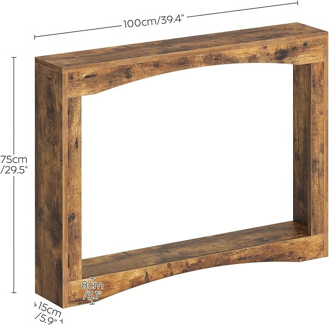 YATINEY Narrow Console Table, 5.9'' Thin Entryway Table, Behind Couch Table for Small Spaces, Small Farmhouse Hallway Table, for Living Room, Hallway, Foyer, Rustic Brown CT19RR