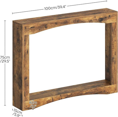 YATINEY Narrow Console Table, 5.9'' Thin Entryway Table, Behind Couch Table for Small Spaces, Small Farmhouse Hallway Table, for Living Room, Hallway, Foyer, Rustic Brown CT19RR