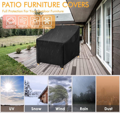 WLEAFJ Outdoor Chair Covers Waterproof, 30" W x 37" D x 31" H, 2 Pack