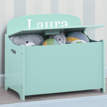 Delta Children Personalized MySize Deluxe Toy Box, Mint