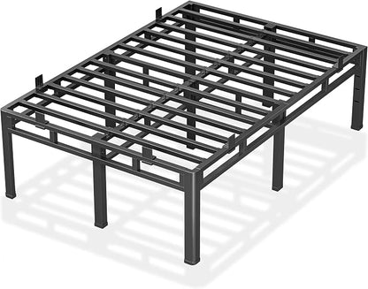 ROIL 24 Inch King Size Bed Frame, Metal Bed Frame & Box Spring 2 in 1 Platform with Round Corner Legs, 4000LBS Double Layer Bed Frame with Headboard Holes Mattress Baffles, Noise-Free Easy Assembly