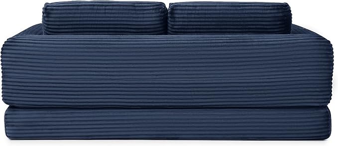 82-Inch Foldable Loveseat Boneless Cloud Couch, Modern Compressed Foam Daybed Floor Mattress Sleeper Sofa, 2-in-1 Boneless Convertible Sofa in a Box,No Assembly Required