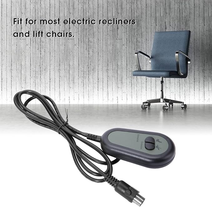 Recliner Remote Hand Control, Lift Chair Remote Replacement, 2 Button Manual Controller, 5 Pin Universal Power Recliner for Electric Power Lift Sofa Chair