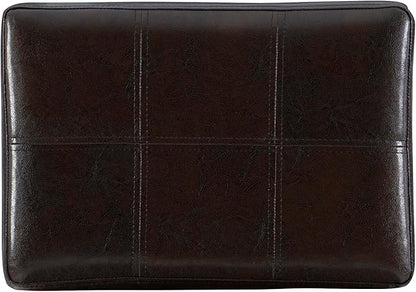 Linon Home Décor Kingston Backless Linon Claridge Stool, Counter Height, Brown Patch Counter, 12.75"D x 18.25"W x 26.75"H