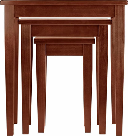 Winsome Regalia Nesting Accent Tables, for Living Room, Walnut, Set of 3