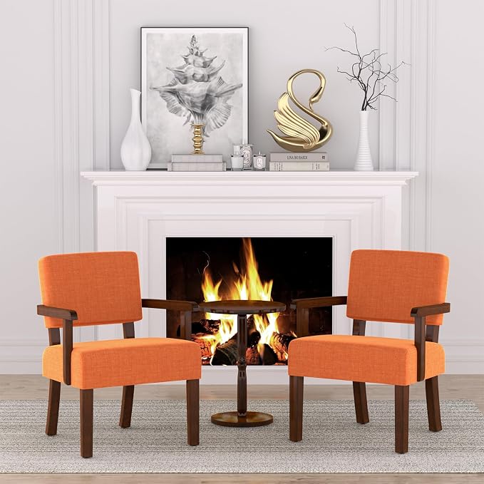 FAGAGA Accent Chair, Living Room Chairs Oversized with Soft Seat and Armrests for Dinning, Bedroom, Reading and Waiting Rooms