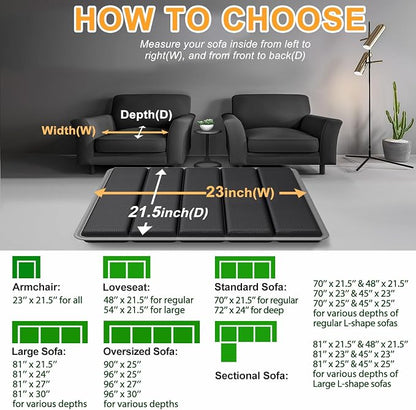 LAVEVE Heavy Duty Couch Cushion Support Board for Sagging Sofa, 21.5''x23'' Extra Thick Solid Wood Under Couch Insert with Anti-Slip Dots, Repair Sagging Spring Sofa and Replace Worn Cushions