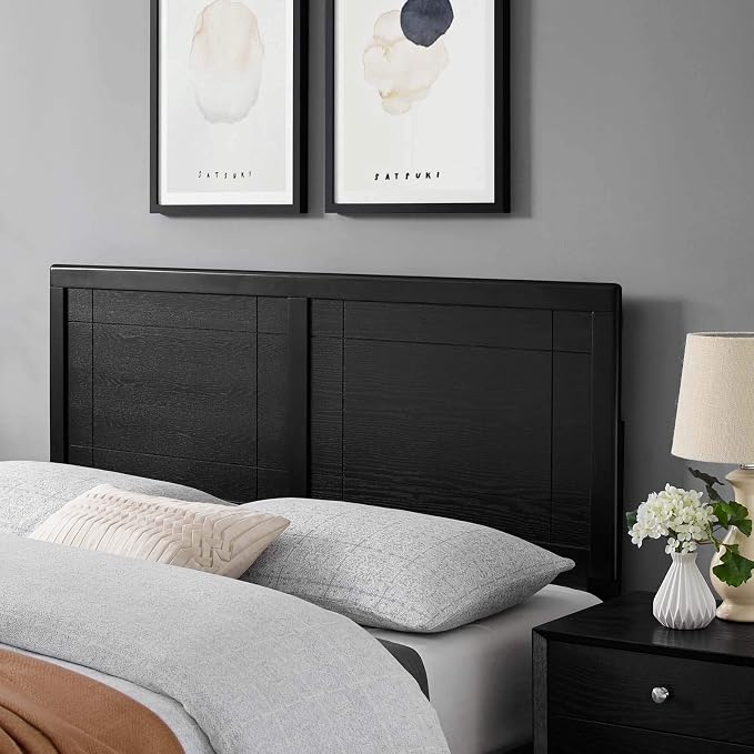 Modway MOD-6220-BLK Archie Twin Wood Headboard, Black
