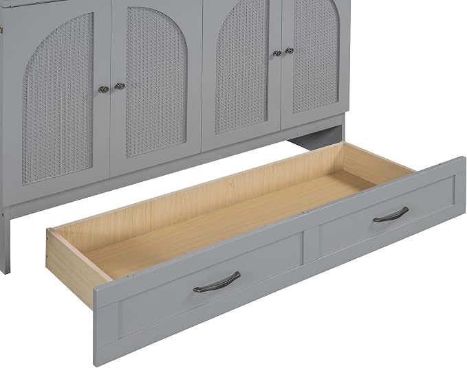 Ball & Cast Full Size Murphy Bed Hideaway Wall Chest with Large Drawers,can be Folded,Storage Space-Saving Furniture Hideaway Platform Bedframe W/USB Charging Port,for Bedroom,White