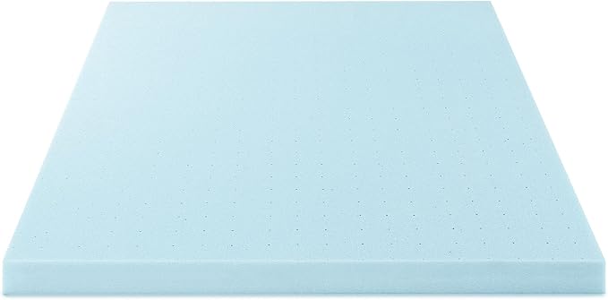 Best Price Mattress 4 Inch Ventilated Memory Foam Mattress Topper, Cooling Gel Infusion, CertiPUR-US Certified, Dorm Essentials, Twin XL