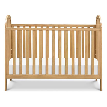 Davinci Beau 3-in-1 Convertible Baby Crib - GREENGUARD Gold Certified Crib- Convertible Crib to Toddler Bed and Daybed - Baby Bed w/ 4 Adjustable Heights - Wooden Crib - Honey