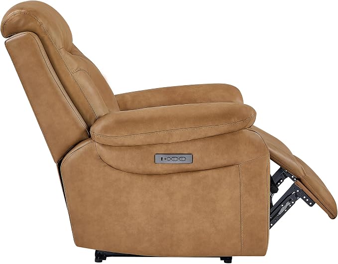 KISLOT Power Recliner Chair Wall Hugger Recliner with Adjustable Headrest and Footrest Dual Motor Electric Faux Leather Reclining Sofa with USB/Type-C Charging for RV Living Room Bedroom