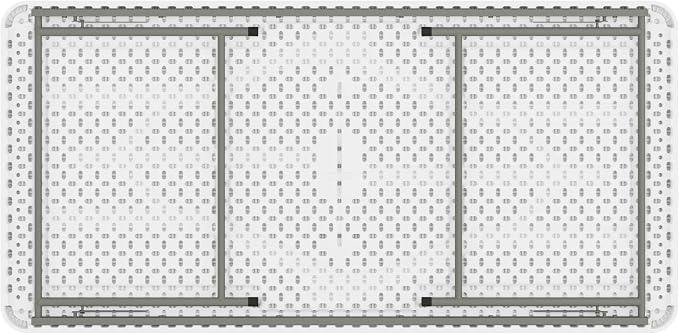 Flash Furniture Paige 4.93' Classroom Activity Table for School and Home, Heavy-Duty Rectangular Plastic Activity Table for Kids, White